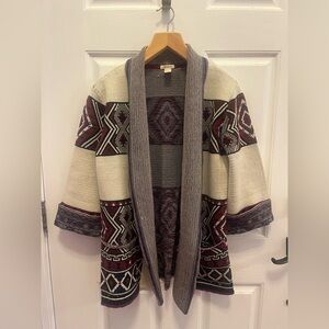 Forever21 Geometric Patterned Open Cardigan Sz S